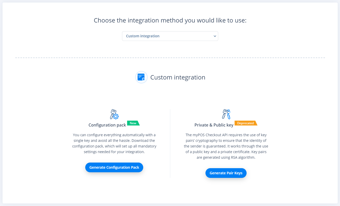 Choose integration method